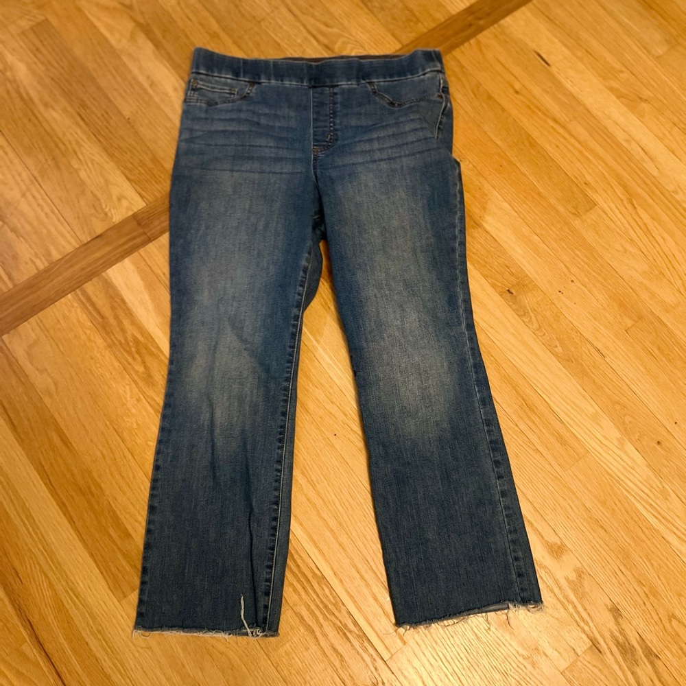 Ladies Size 12 Average "Kim Rogers" Tummy Control Straight Leg Blue Jeans GUC ❤️